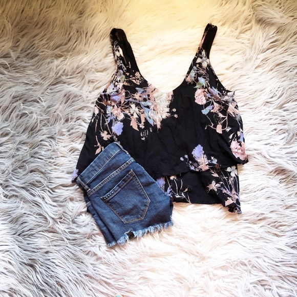 Free People Floral Crop Top - Picture 3 of 6